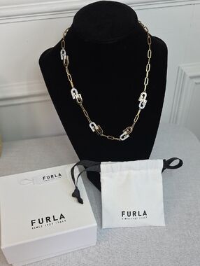 Furla Arch Double women's necklace With Crystal Accents
